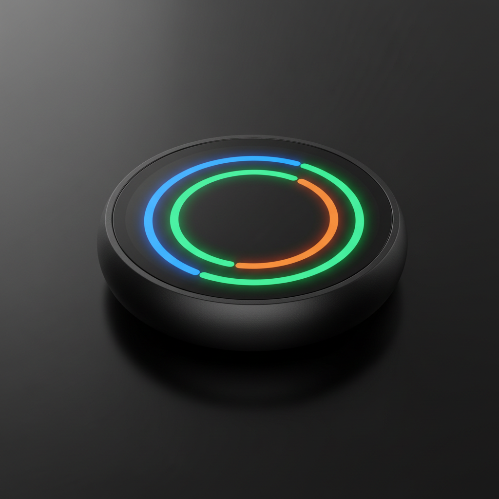 Rival Core fitness display on black background showing activity rings