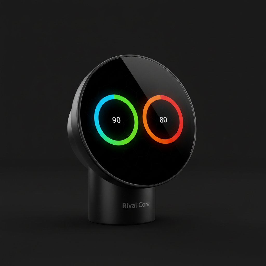 Rival Core showing two sets of activity rings in Rival Mode competition view